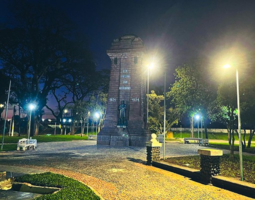 Mercúrio participa da revitalização da iluminação pública no centro de São Leopoldo