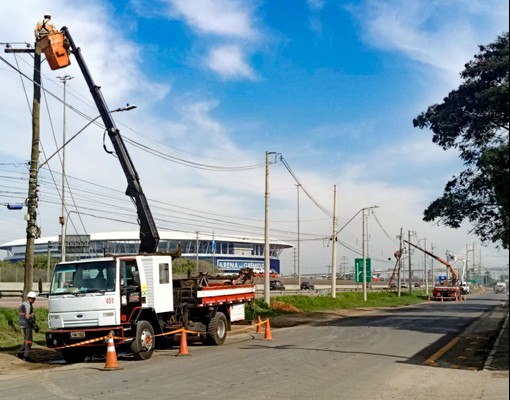 Mercúrio dá apoio técnico para a construção de nova linha de transmissão nas proximidades da Arena do Grêmio